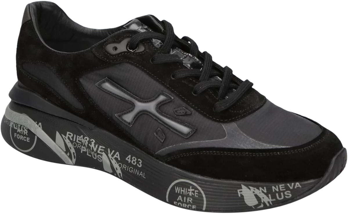 Premiata Heren Moerun Sneaker Zwart Zwart