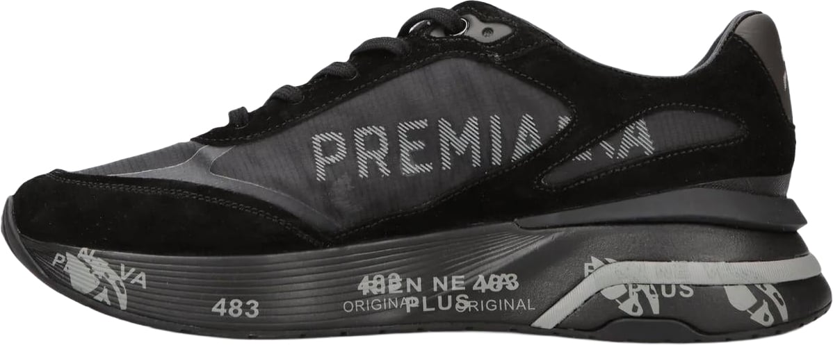 Premiata Heren Moerun Sneaker Zwart Zwart