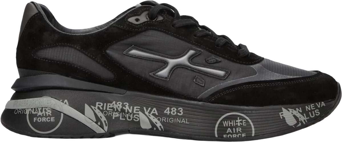 Premiata Heren Moerun Sneaker Zwart Zwart