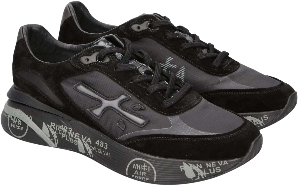 Premiata Heren Moerun Sneaker Zwart Zwart