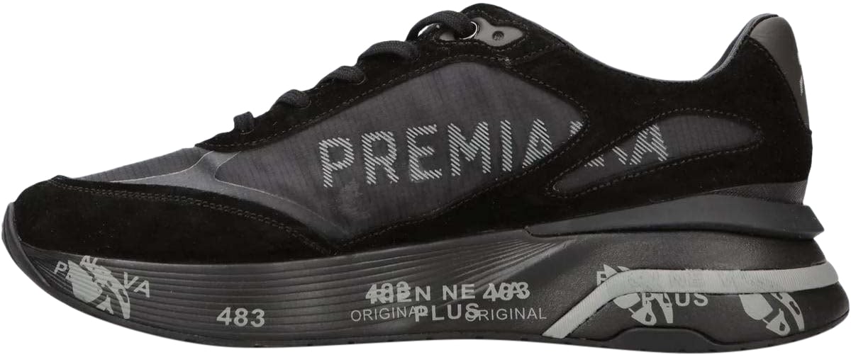Premiata Heren Moerun Sneaker Zwart Zwart
