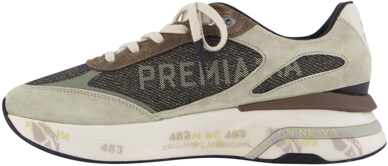 Premiata Heren Moerun Sneaker Grijs/Bruin Grijs