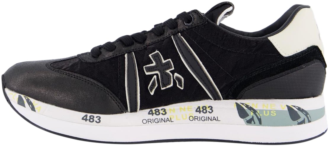 Premiata Dames Conny Sneaker Zwart Zwart