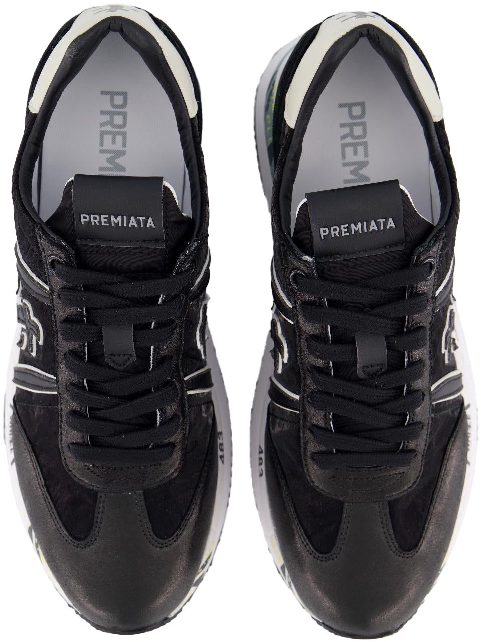 Premiata Dames Conny Sneaker Zwart Zwart
