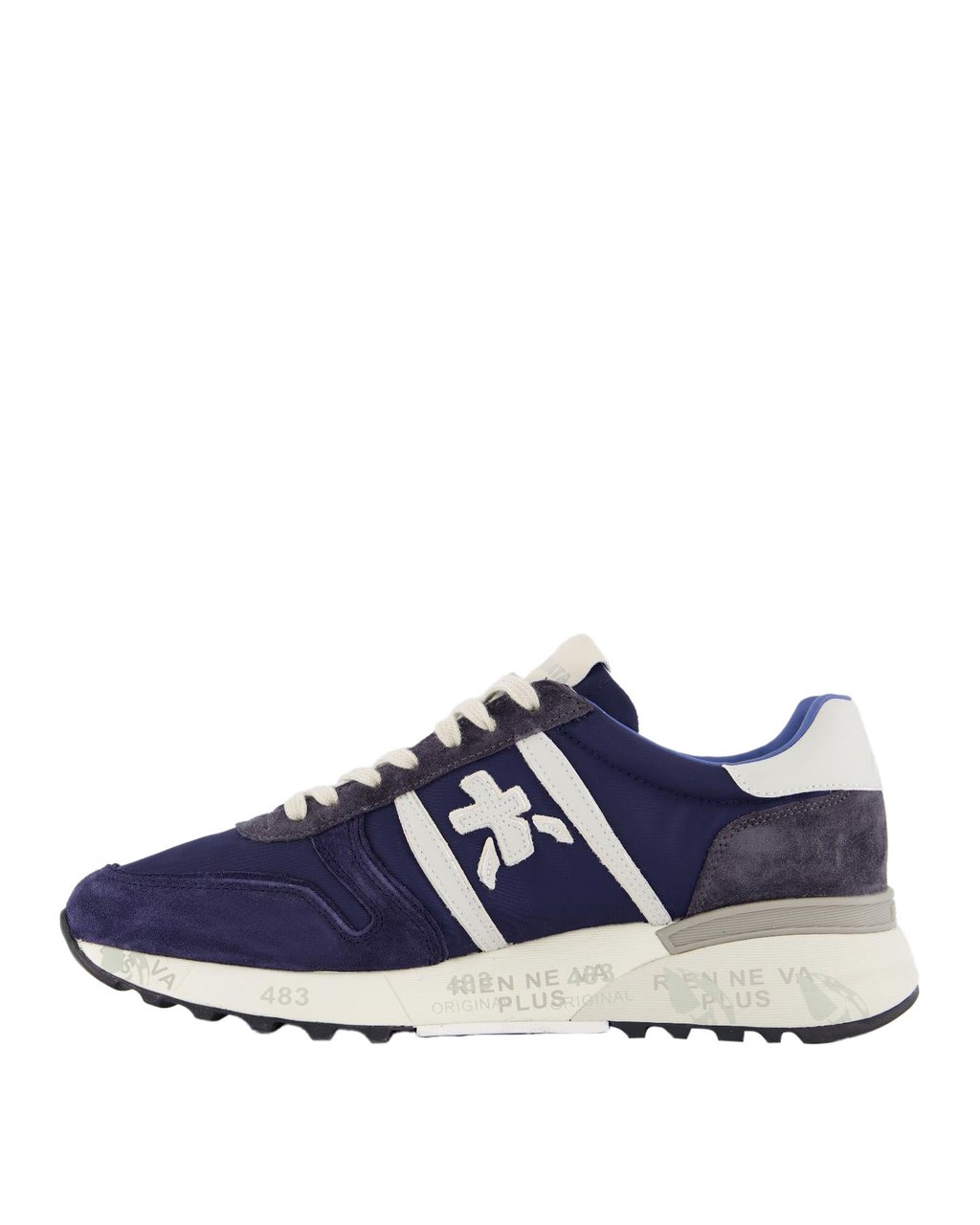 Premiata Heren Lander Sneaker Blauw Blauw