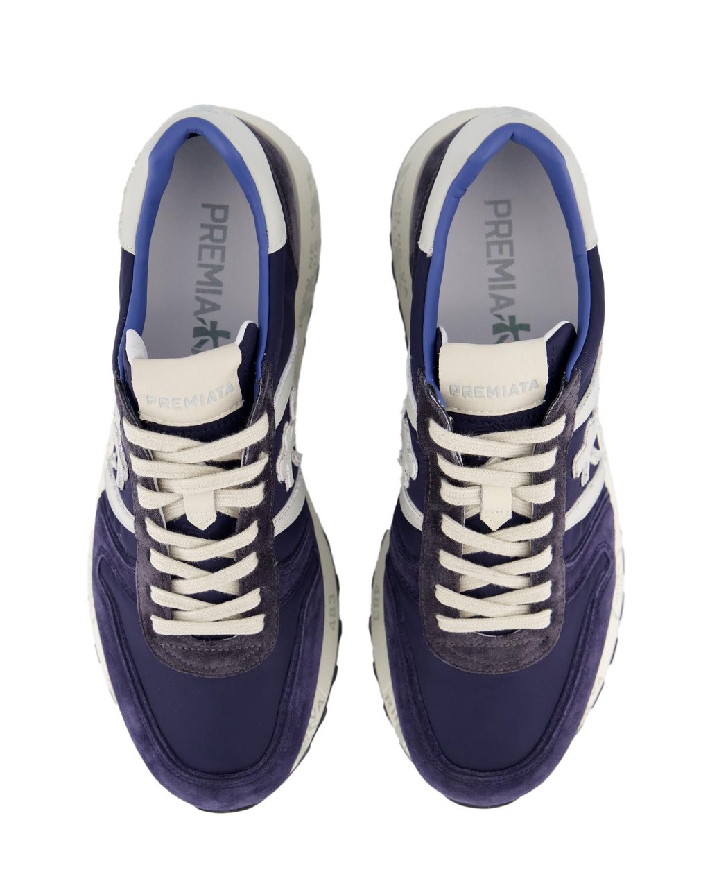 Premiata Heren Lander Sneaker Blauw Blauw