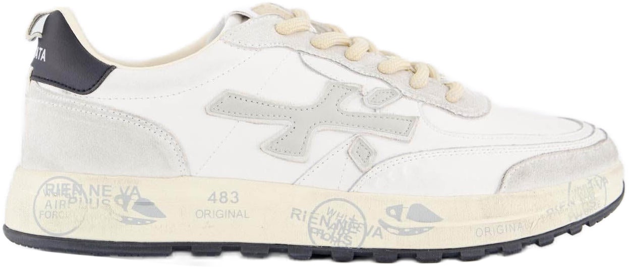 Premiata Heren Nous Sneaker Wit Wit
