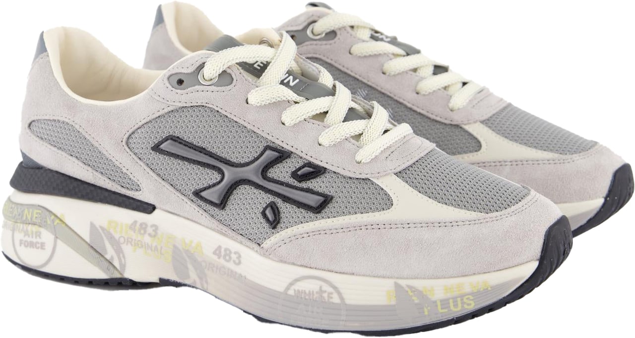 Premiata Heren Moerun Sneaker Grijs Grijs