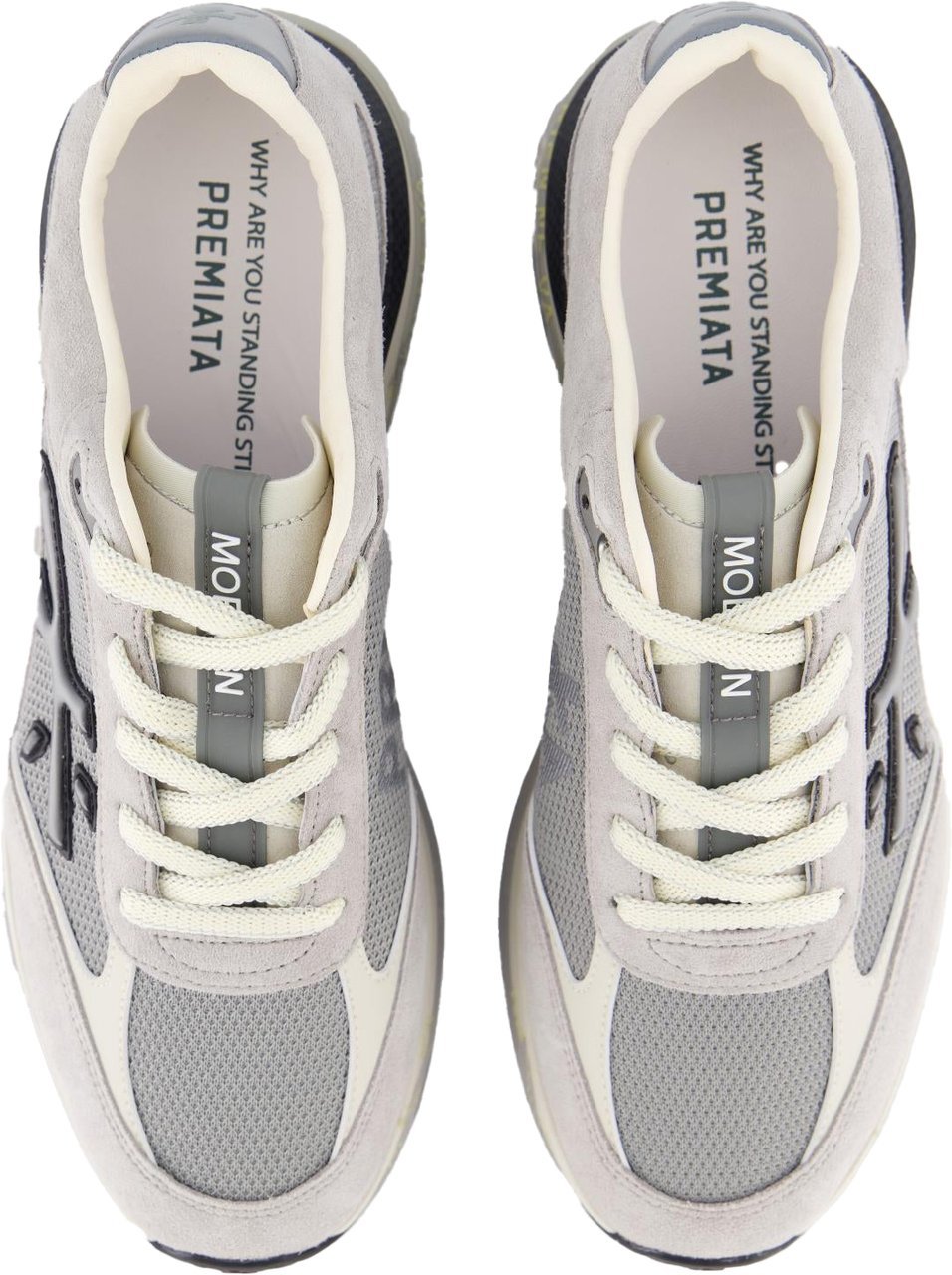 Premiata Heren Moerun Sneaker Grijs Grijs