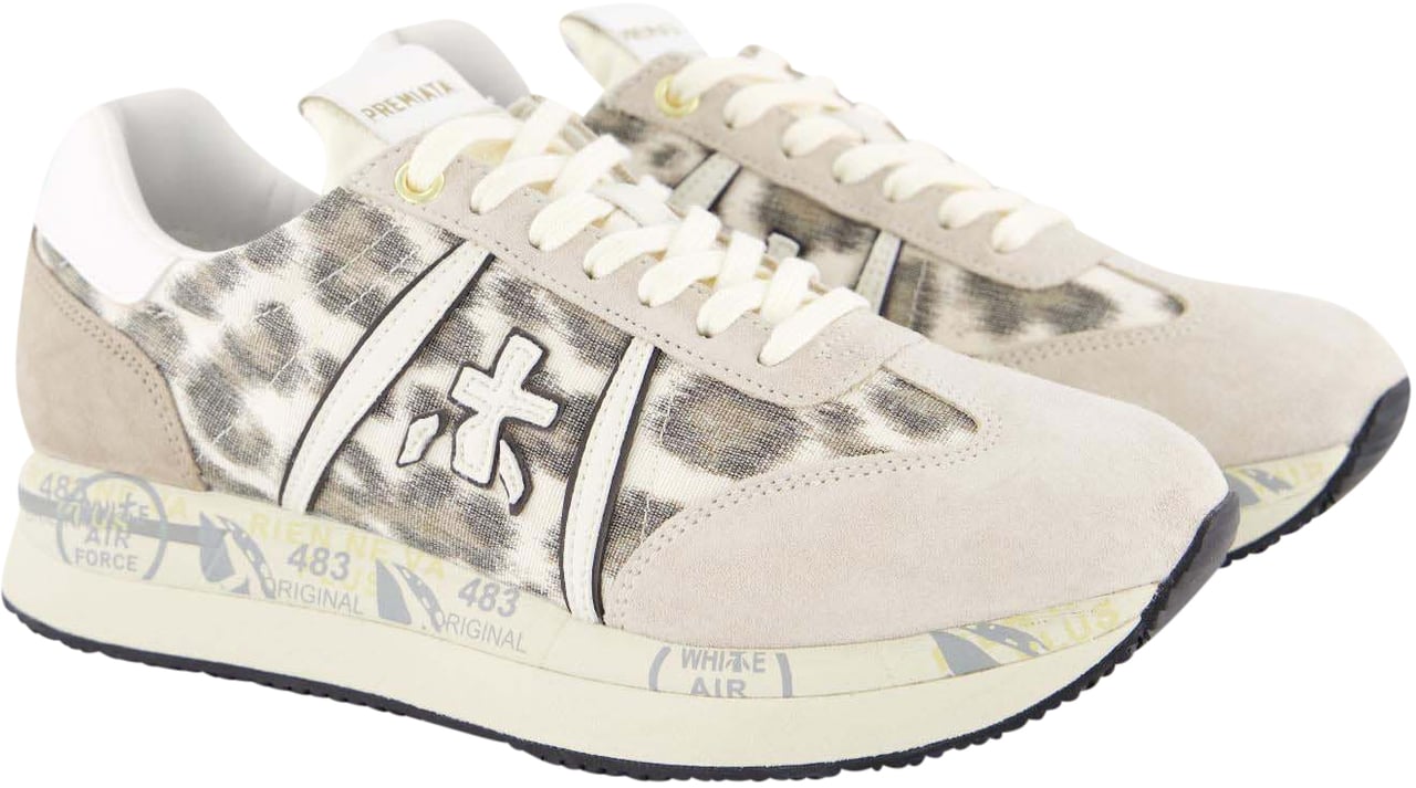 Premiata Dames Conny Sneaker Grijs/Panter Grijs
