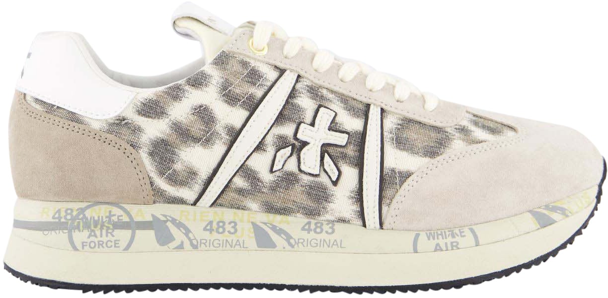 Premiata Dames Conny Sneaker Grijs/Panter Grijs