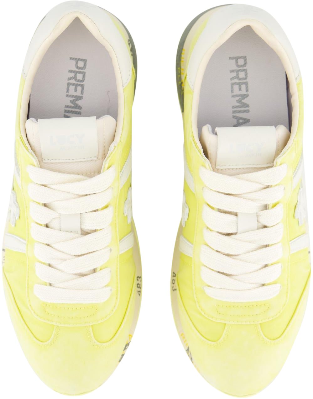 Premiata Dames Lucyd Sneaker Geel Neutraal