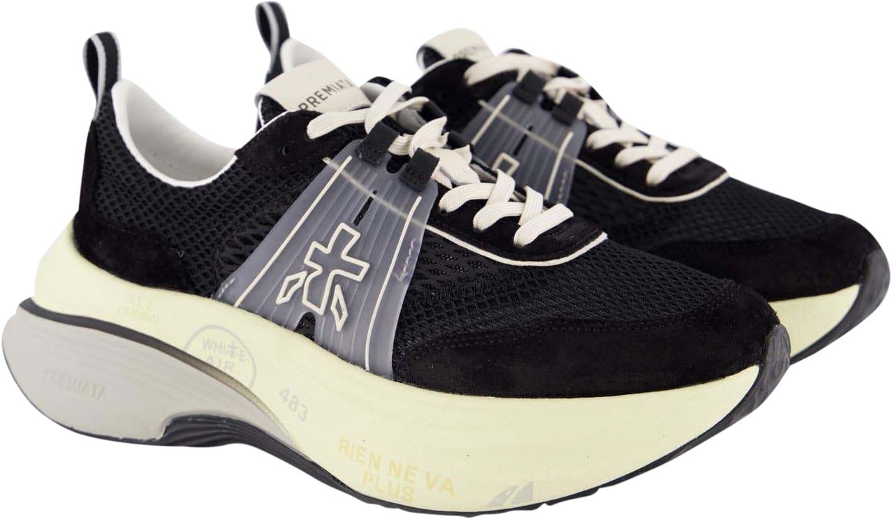 Premiata Dames Hill Sneaker Zwart Zwart