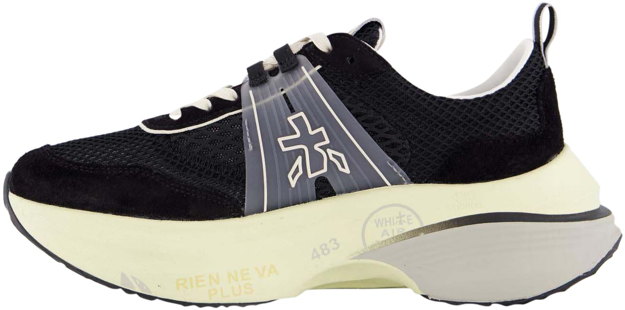 Premiata Dames Hill Sneaker Zwart Zwart