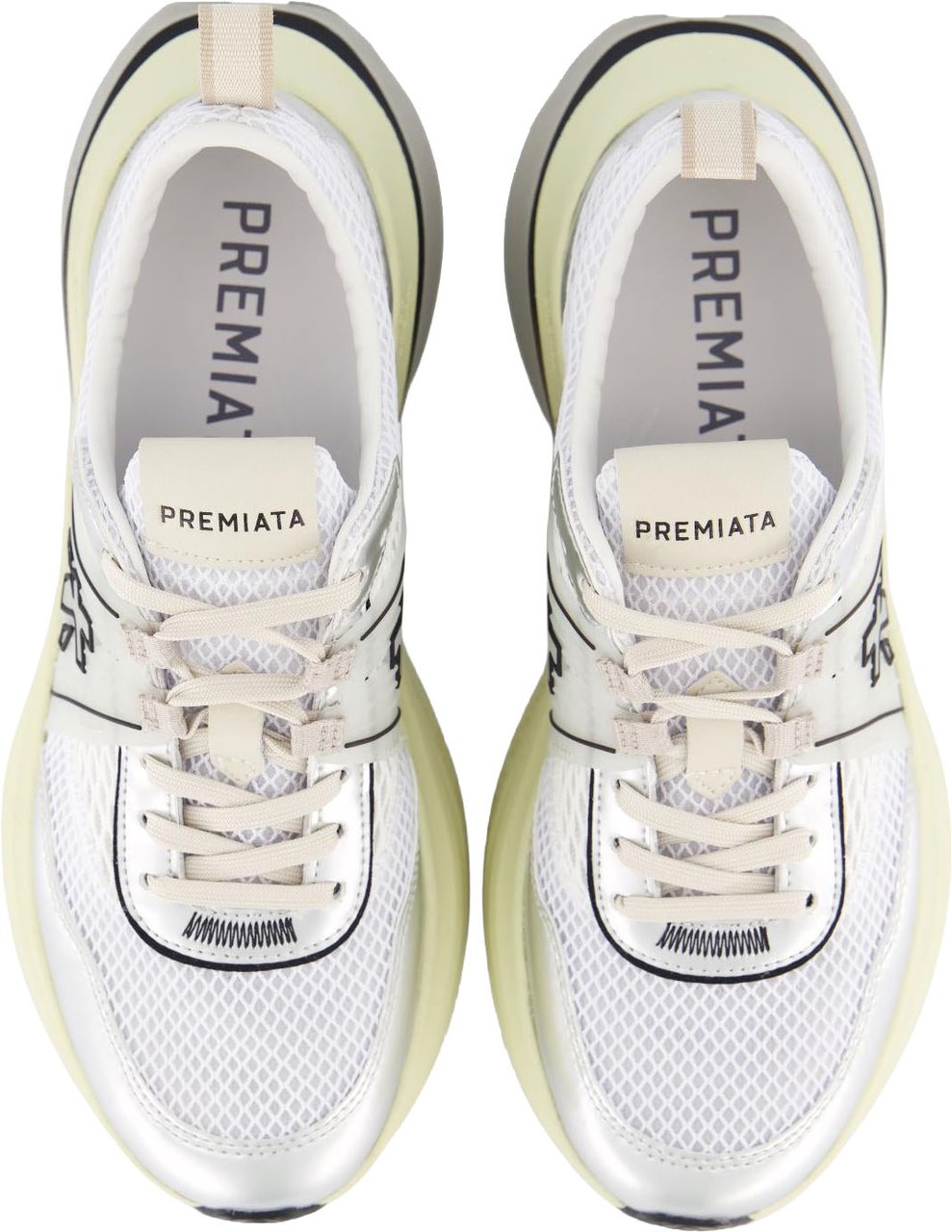 Premiata Dames Hill Sneaker Wit/Zilver Wit