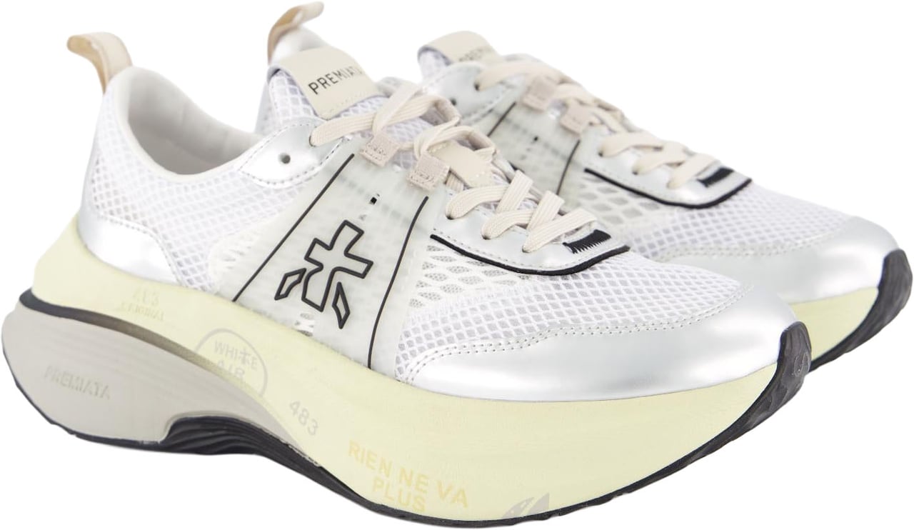 Premiata Dames Hill Sneaker Wit/Zilver Wit