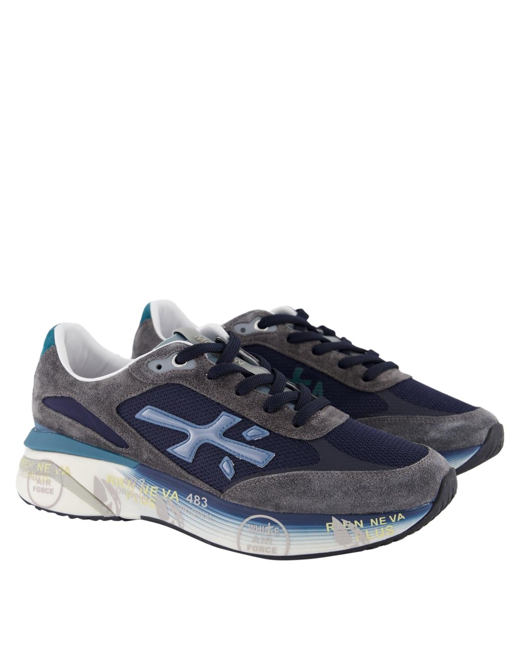 Premiata Heren Moerun Sneaker Blue Blauw