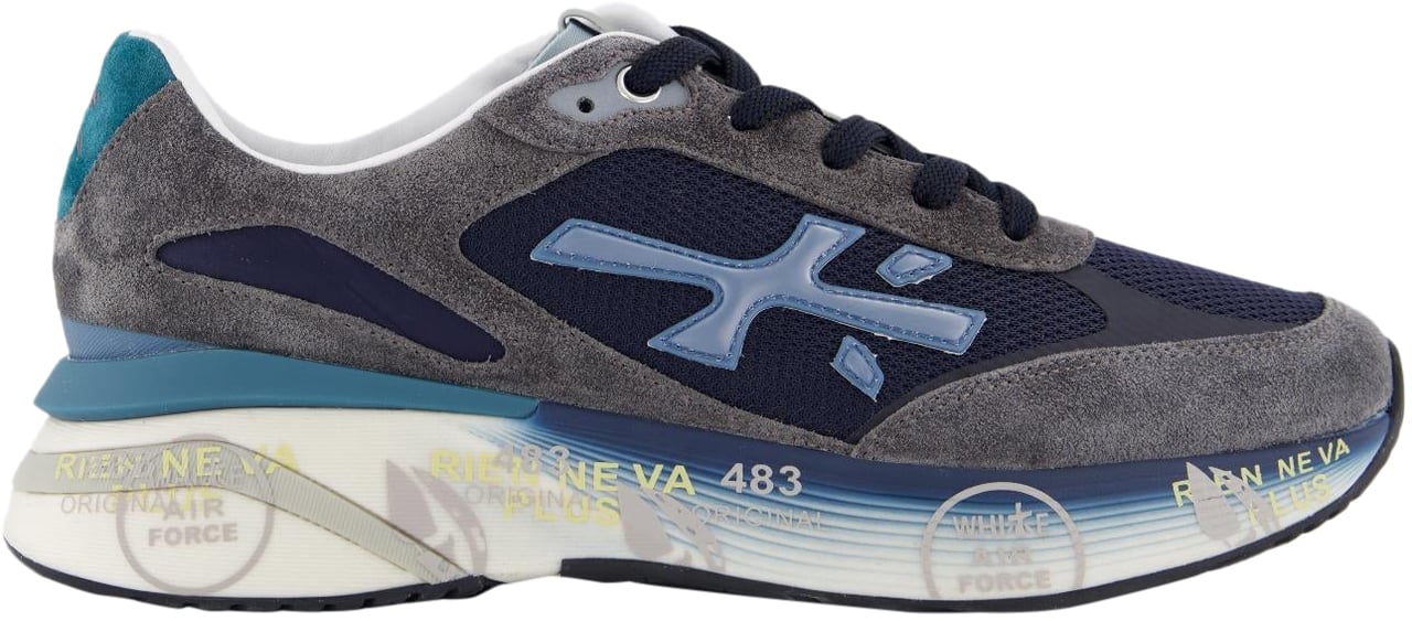 Premiata Heren Moerun Sneaker Blue Blauw