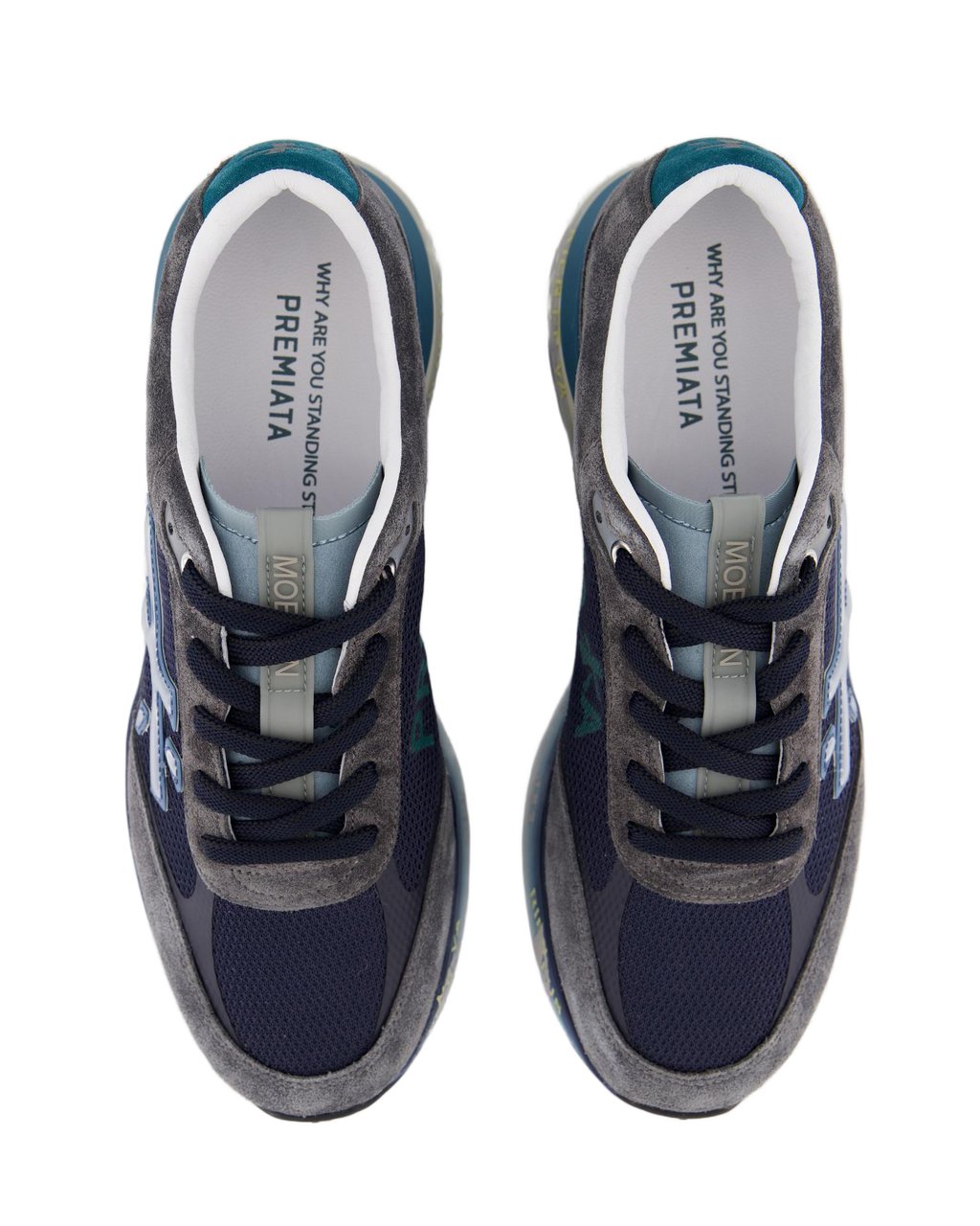 Premiata Heren Moerun Sneaker Blue Blauw
