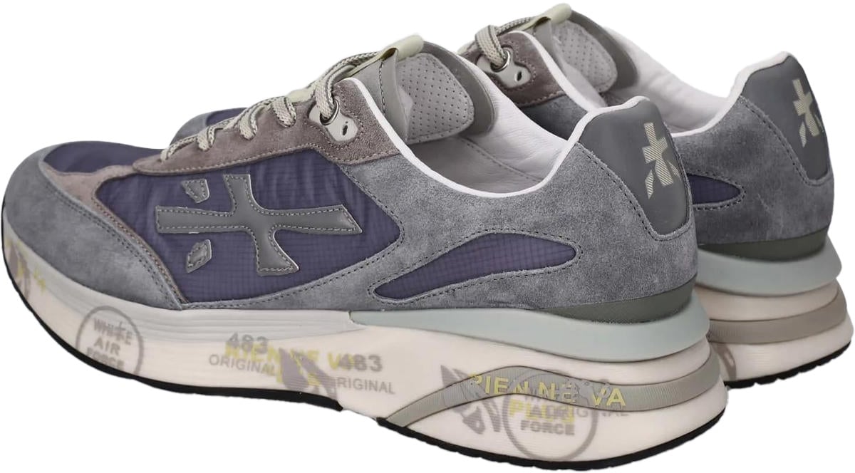 Premiata Heren Moerun Sneaker Blauw Blauw