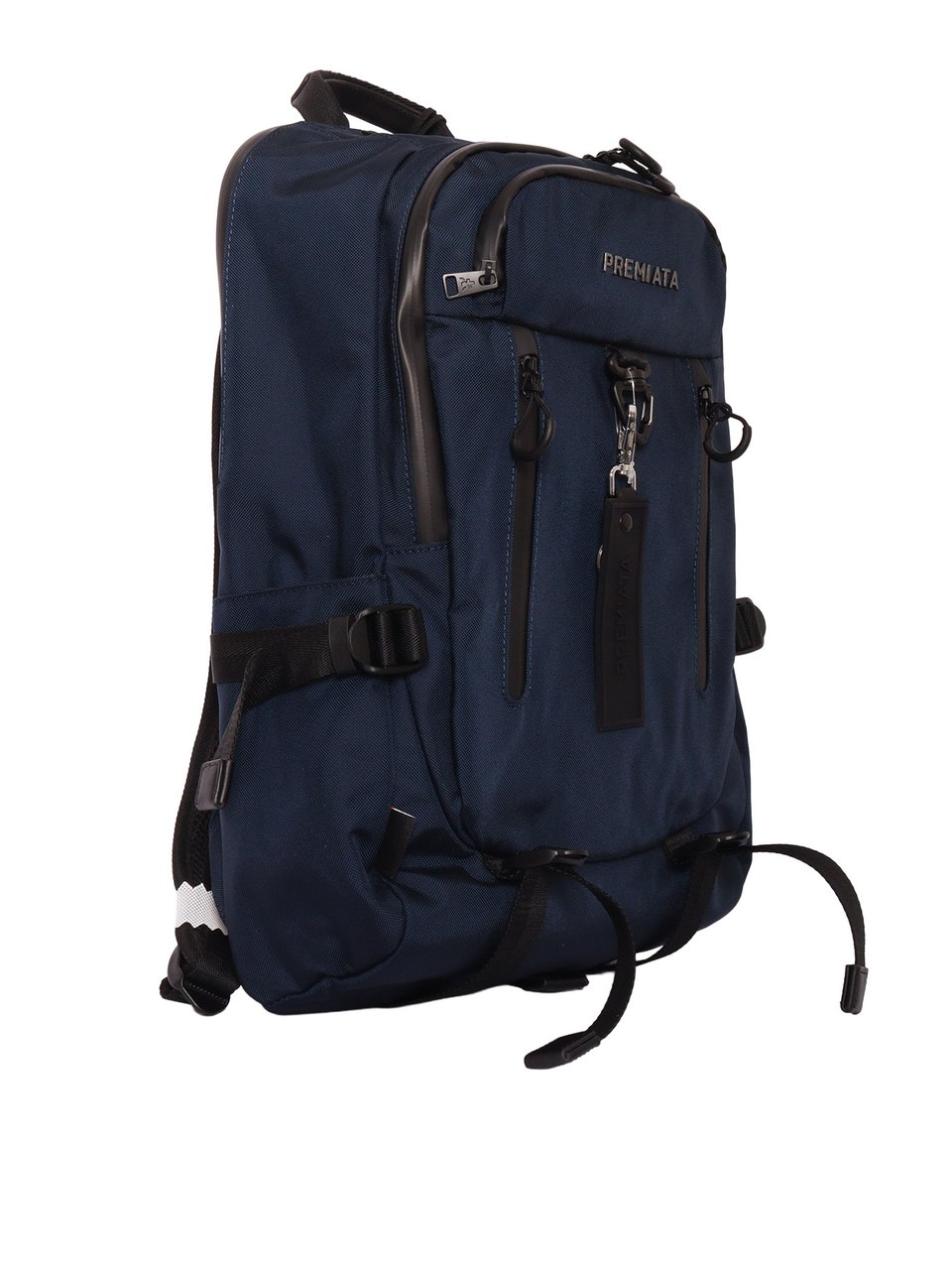 Premiata Ventura Black Nylon Leather Backpack Zwart