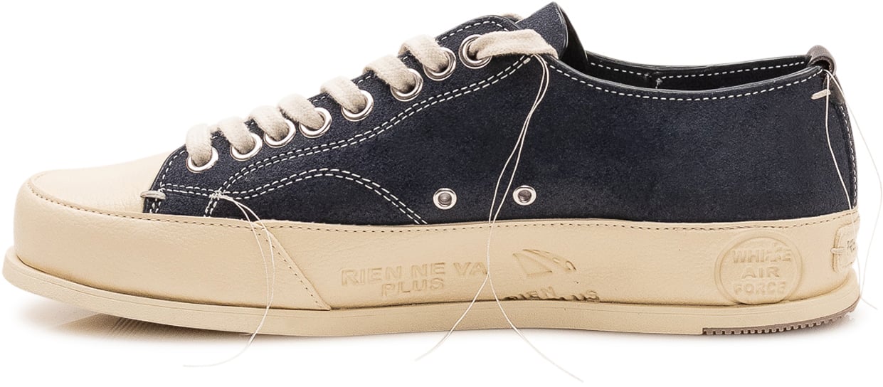 Premiata Sneakers Vincent 015 con Lacci e Logo Laterale Navy