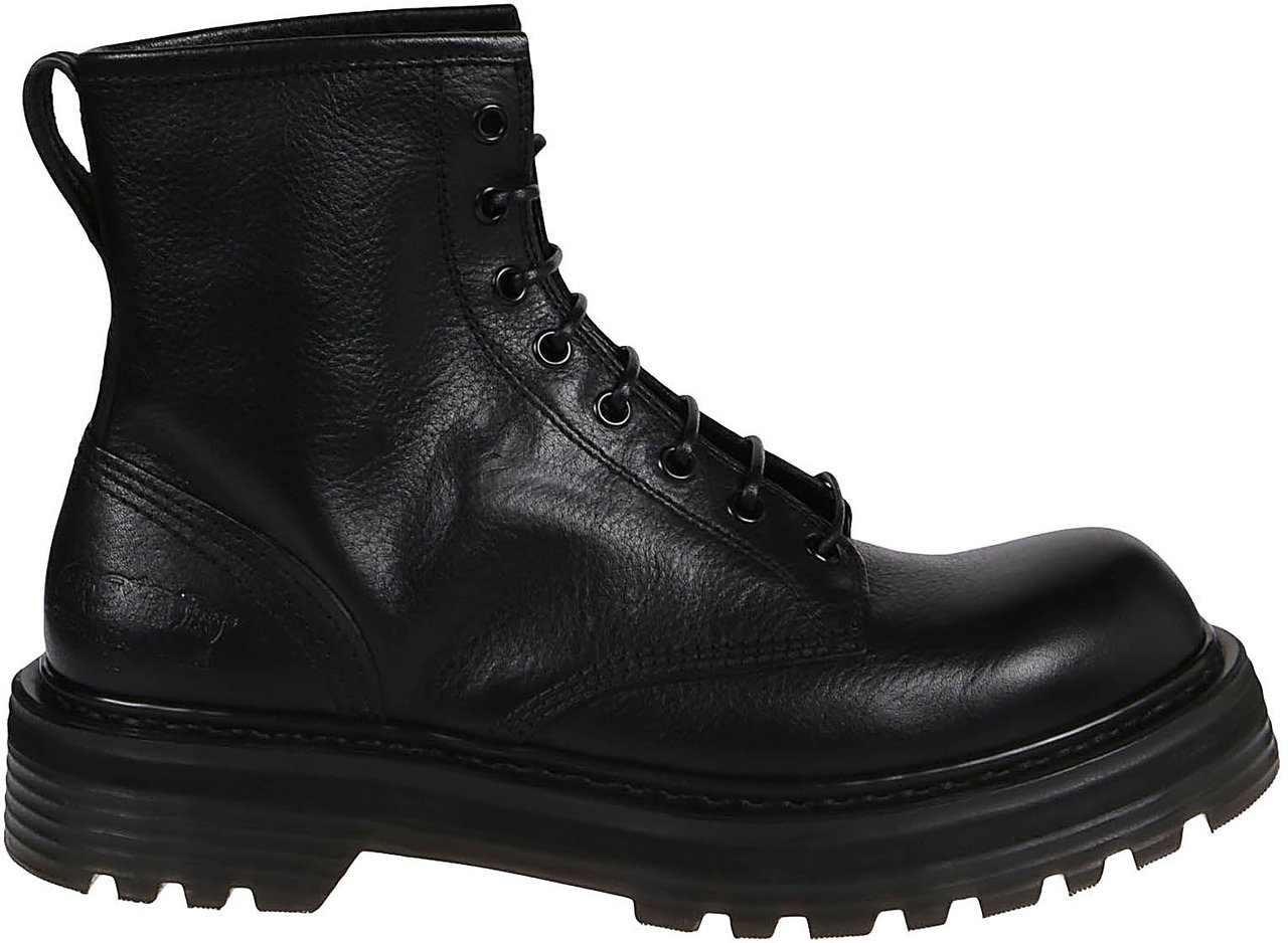Premiata Lace-up Ankle Boots Volanato Black Zwart