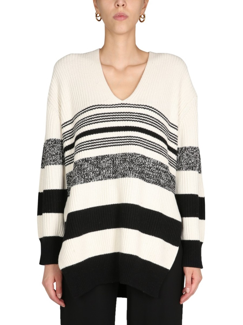 Proenza Schouler Oversized V-Neck Sweater Neutraal