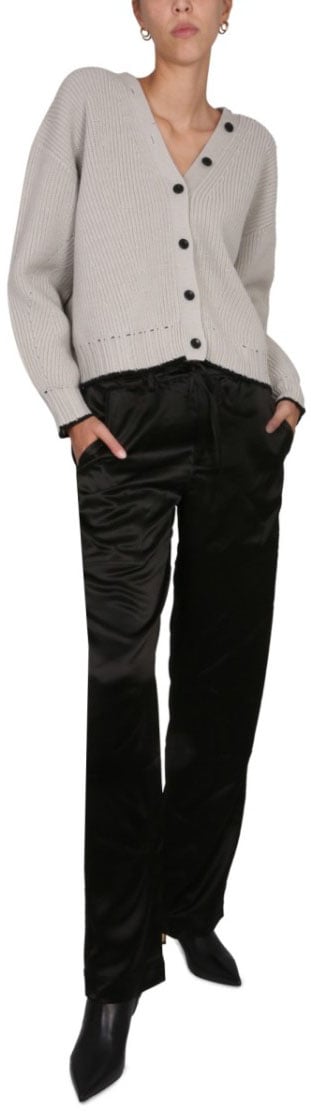 Proenza Schouler Slouch Fit Pants With Elastic Waistband Zwart