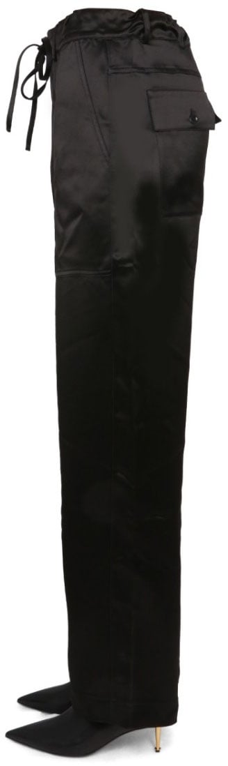 Proenza Schouler Slouch Fit Pants With Elastic Waistband Zwart