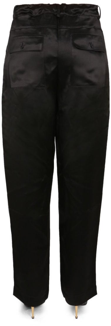 Proenza Schouler Slouch Fit Pants With Elastic Waistband Zwart