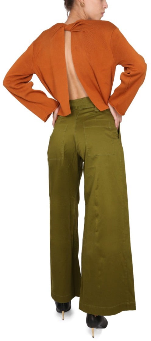 Proenza Schouler Silk Blend Knit Top Oranje