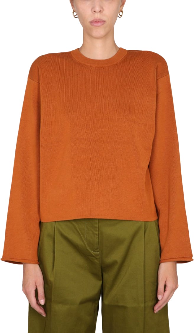 Proenza Schouler Silk Blend Knit Top Oranje
