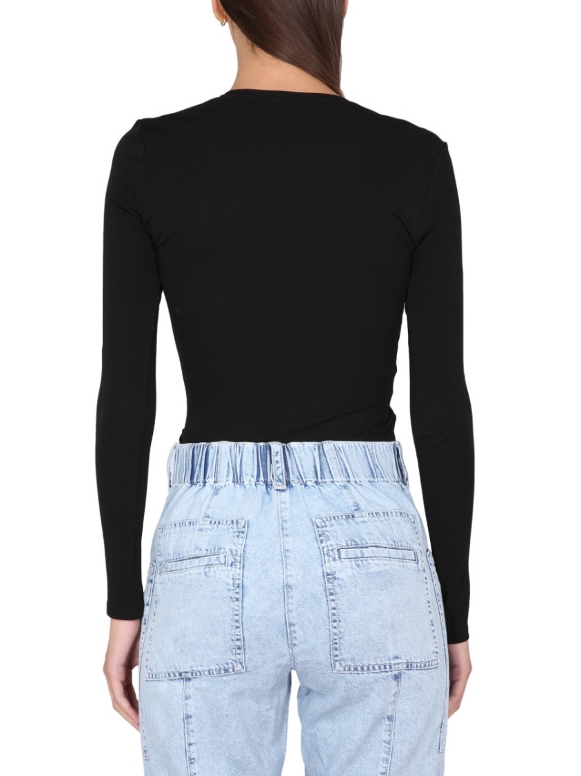 Proenza Schouler Cropped Top With Circular Cut Zwart