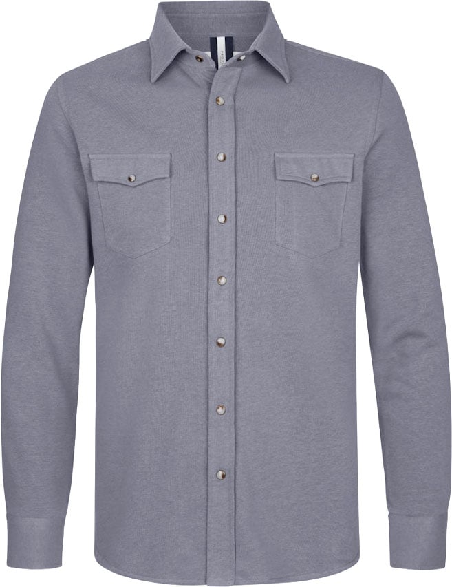 Profuomo Profuomo - Overshirt western - PPXF10001I - M2 Mid blue Blauw