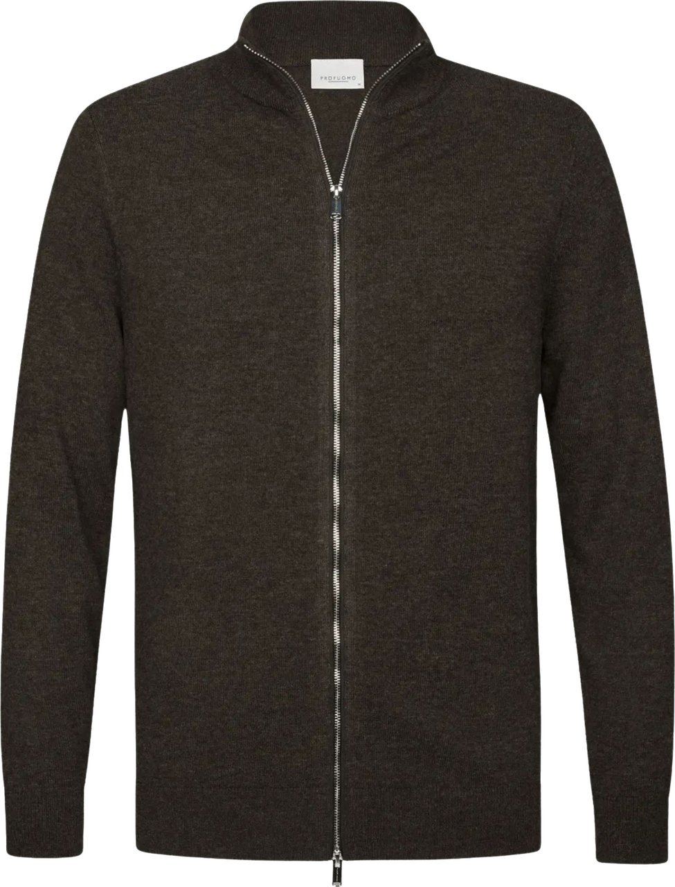 Profuomo Cardigan Full Zip Vesten Bruin Ppxj30013 Bruin