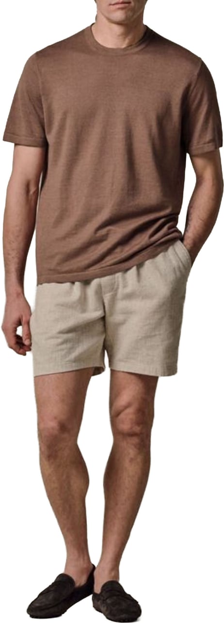 Profuomo Profuomo T-shirt Crew Neck Ss T-shirts Bruin Ppxt10006 Bruin