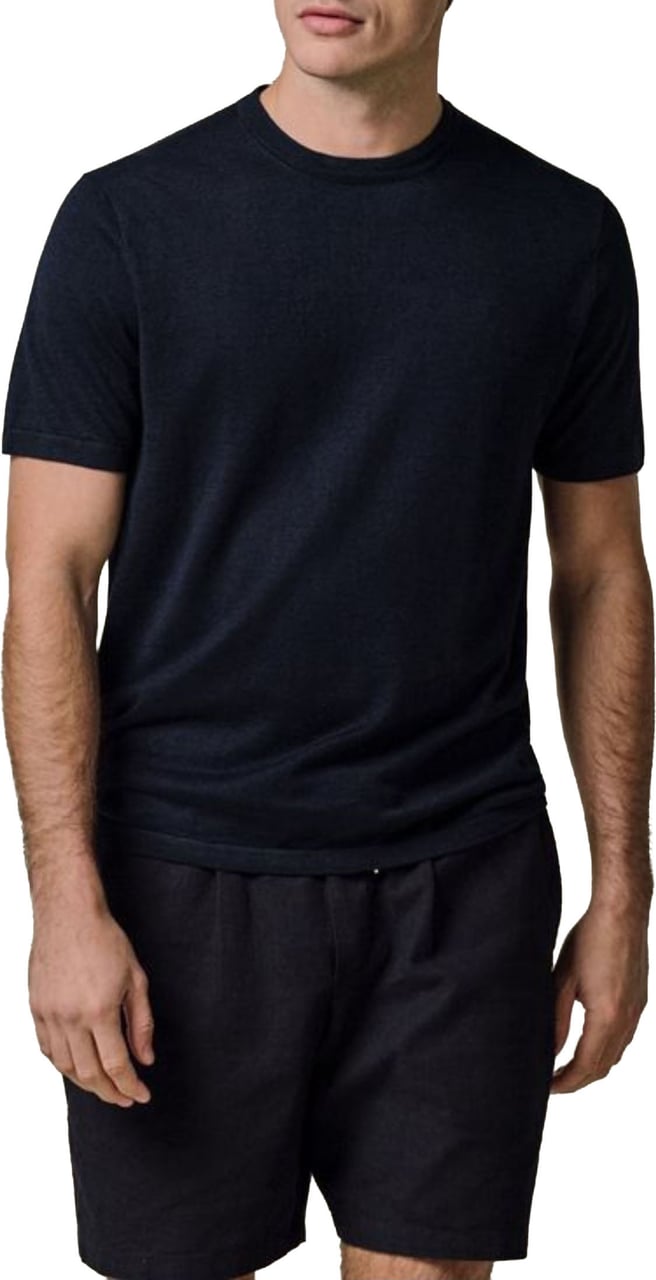 Profuomo T-shirt Crew Neck Ss T-shirts Donkerblauw Ppxt10006 Blauw