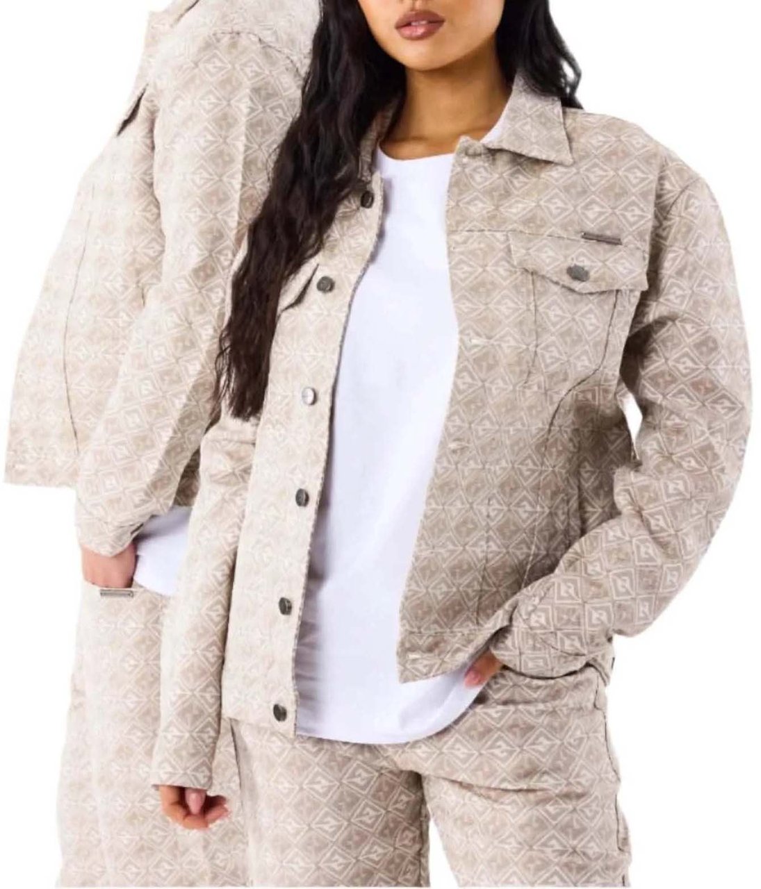 Project x Paris Project X Paris Geometric Pattern Canvas Jacket Beige Beige