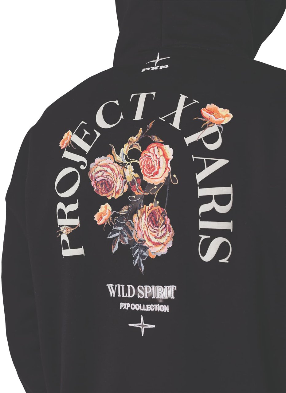 Project x Paris Project X Paris Gothic Roses Hoodie Zwart Zwart