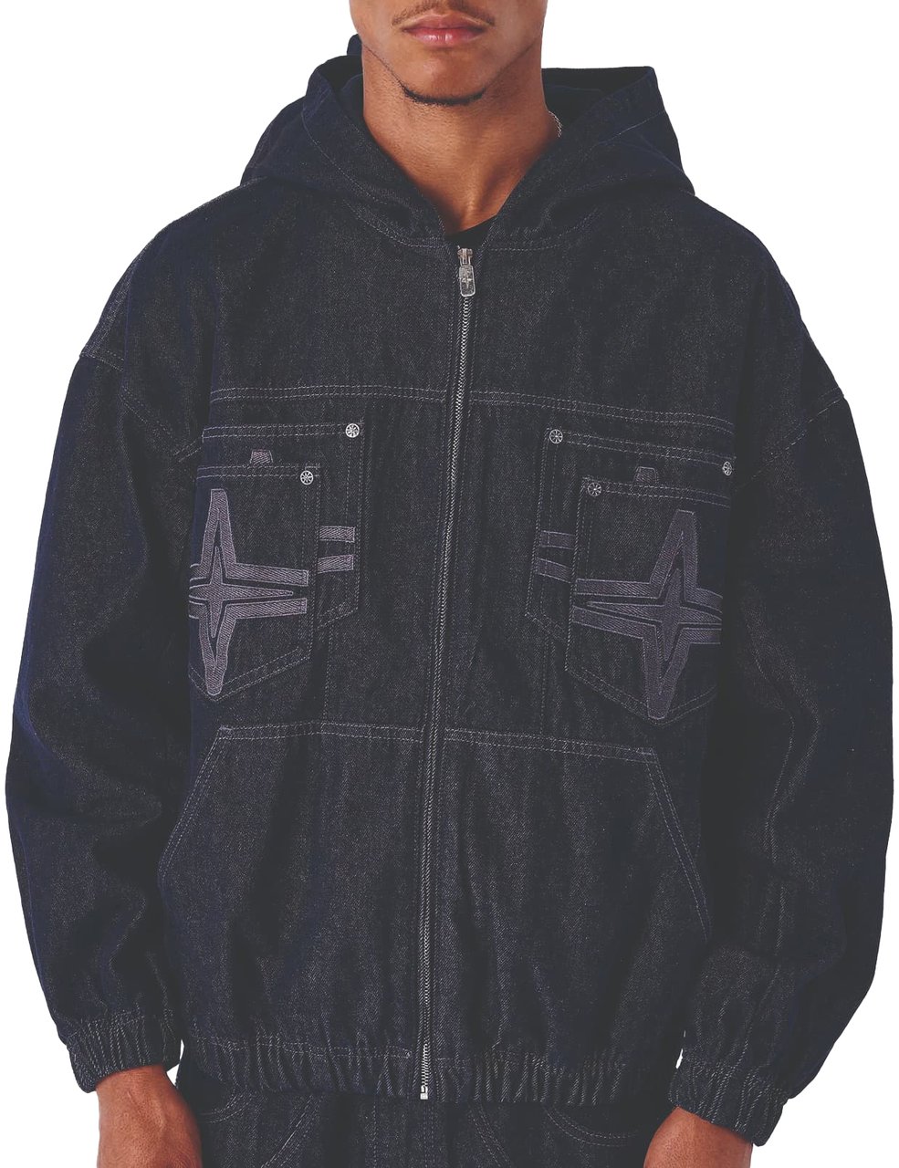 Project x Paris Project X Paris Denim Vest Donkerblauw Blauw