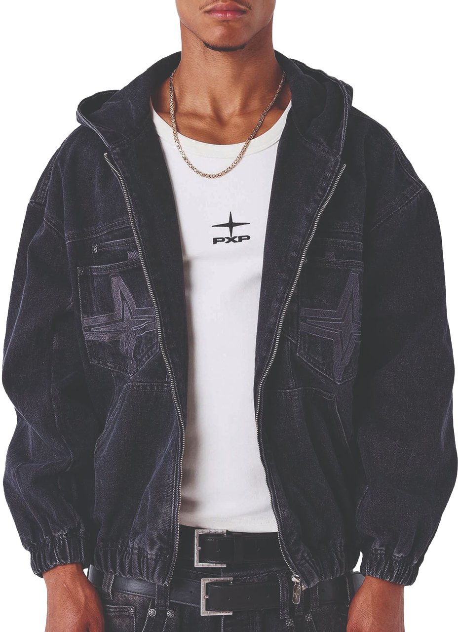 Project x Paris Project X Paris Denim Vest Donkerblauw Blauw