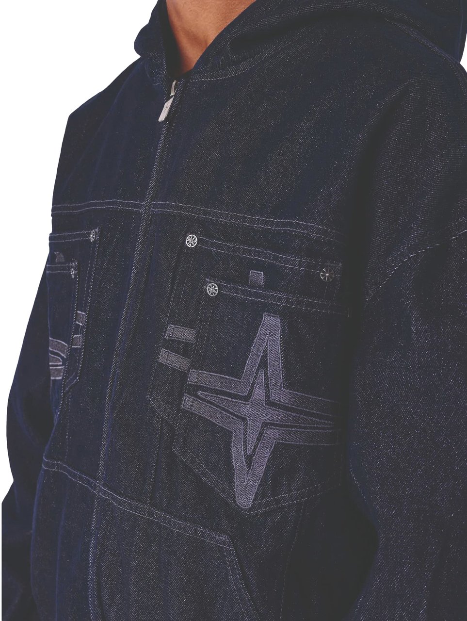 Project x Paris Project X Paris Denim Vest Donkerblauw Blauw