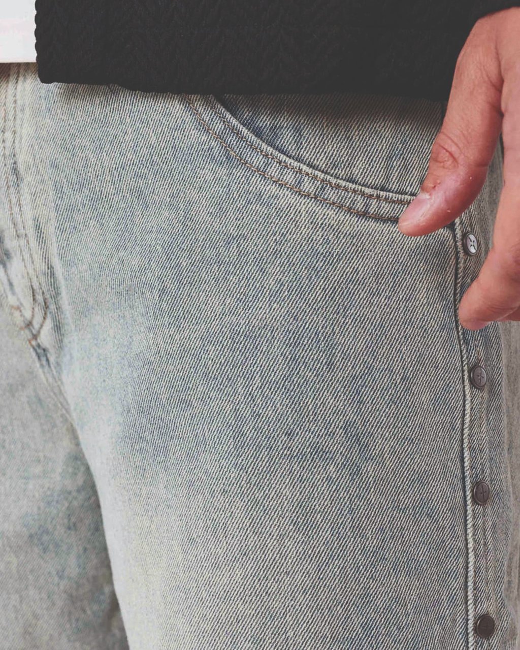 Project x Paris Project X Paris Grey Studs Denim Grijs Lichtgrijs