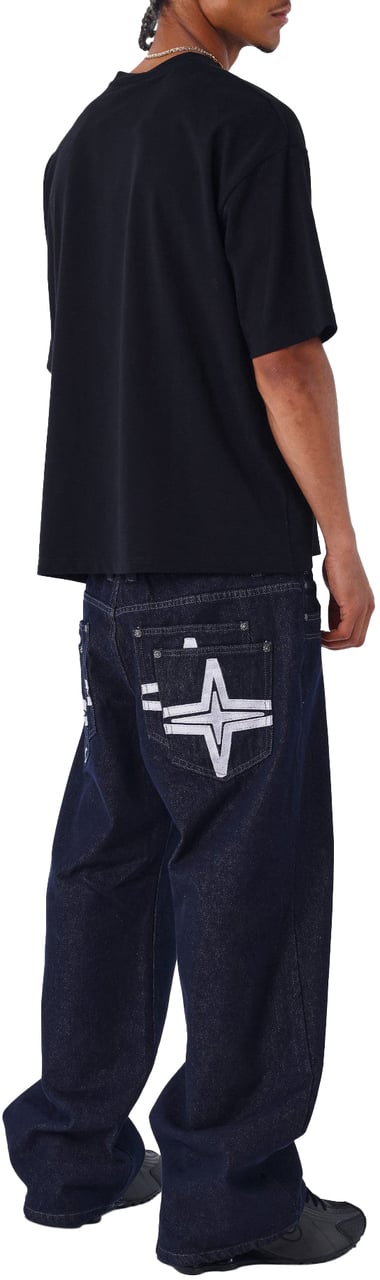 Project x Paris Project X Paris Baggy Denim Donkerblauw Blauw