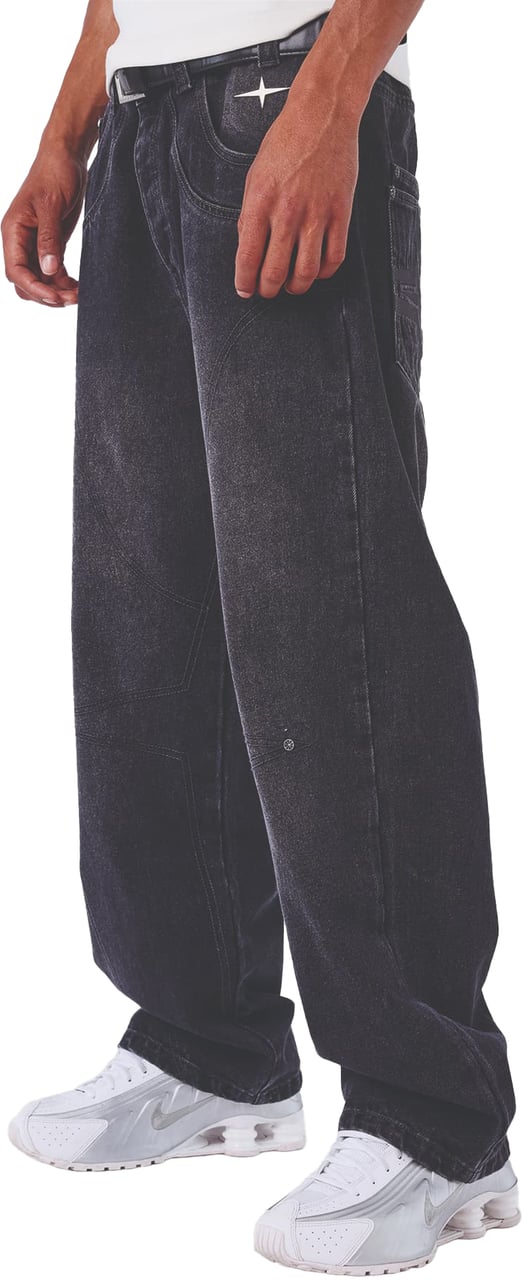 Project x Paris Project X Paris Baggy Denim Zwart Zwart