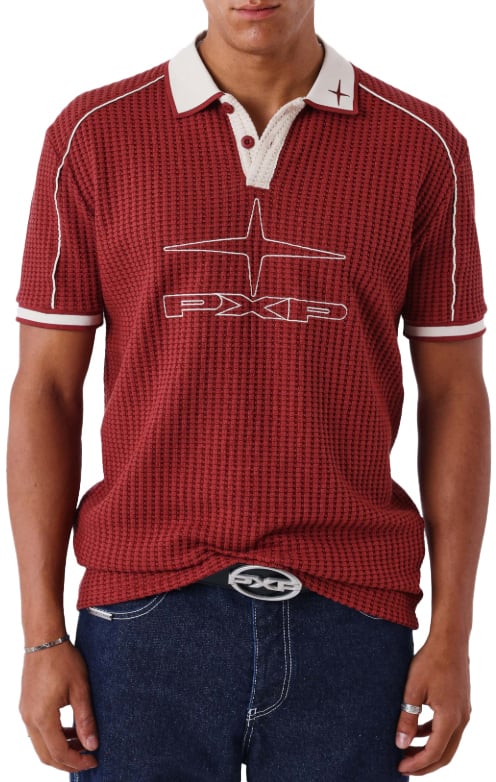 Project x Paris Project X Paris Knock Out Polo Bordeaux Maroon