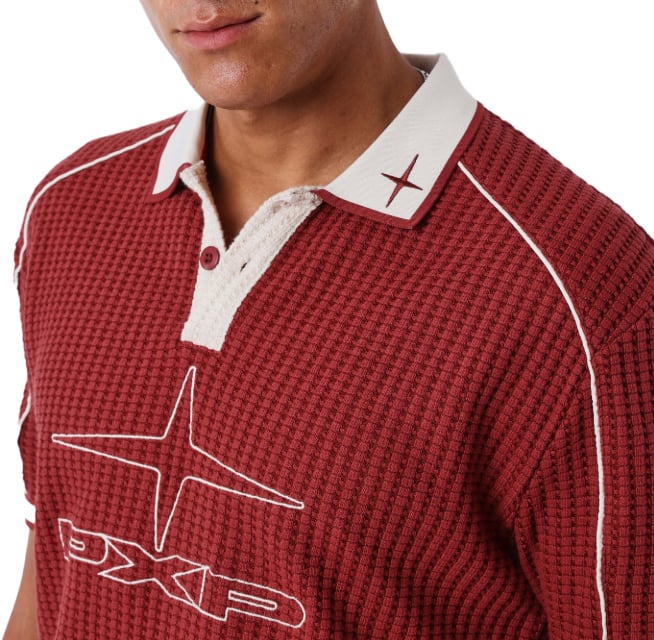 Project x Paris Project X Paris Knock Out Polo Bordeaux Maroon