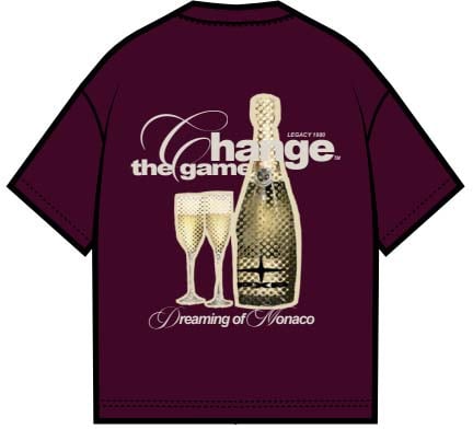 Project X Paris Champagne Oversized T-shirt Bordeaux Maroon