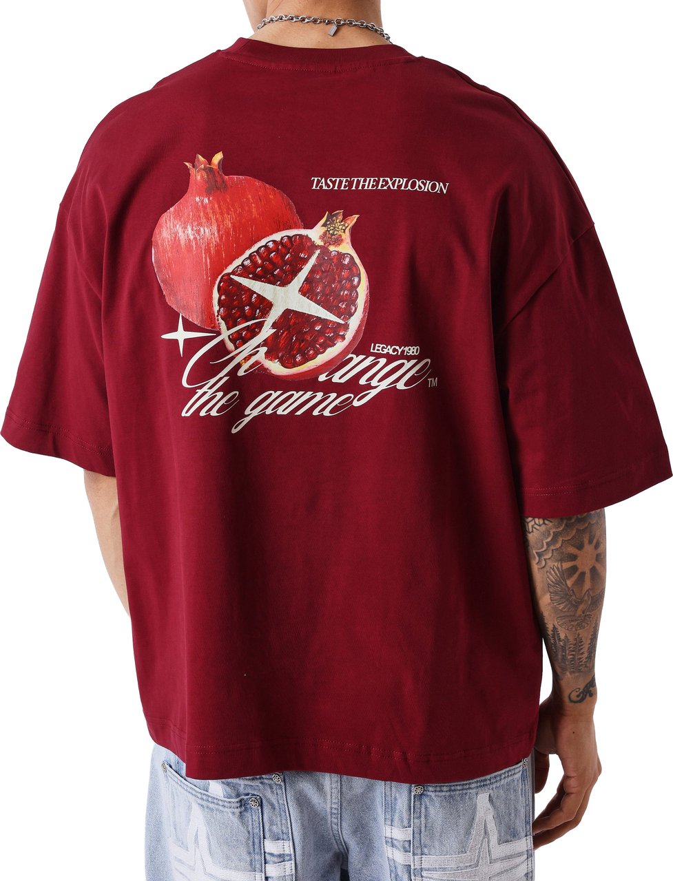 Project X Paris Pomegranate Oversized T-shirt Bordeaux Maroon